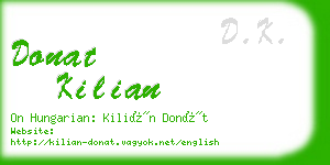 donat kilian business card